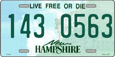 NH license plate 1430563