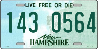 NH license plate 1430564