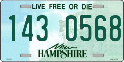 NH license plate 1430568