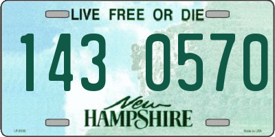 NH license plate 1430570