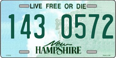 NH license plate 1430572