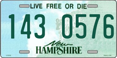 NH license plate 1430576