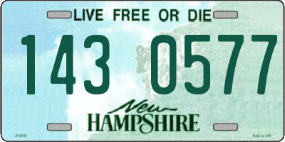 NH license plate 1430577