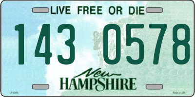 NH license plate 1430578