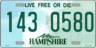 NH license plate 1430580
