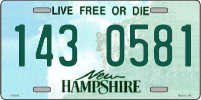 NH license plate 1430581