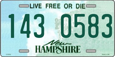 NH license plate 1430583