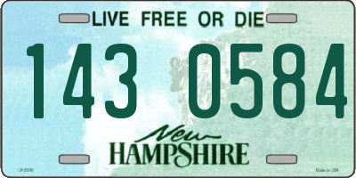 NH license plate 1430584