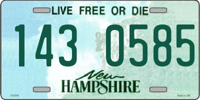 NH license plate 1430585