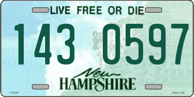 NH license plate 1430597