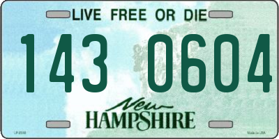 NH license plate 1430604