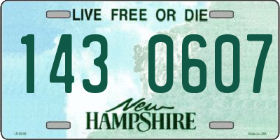 NH license plate 1430607