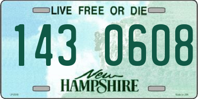 NH license plate 1430608