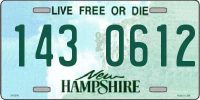 NH license plate 1430612