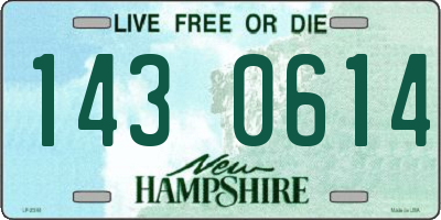 NH license plate 1430614