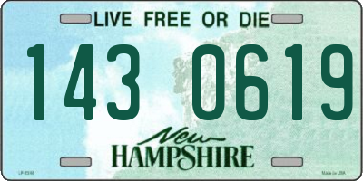 NH license plate 1430619