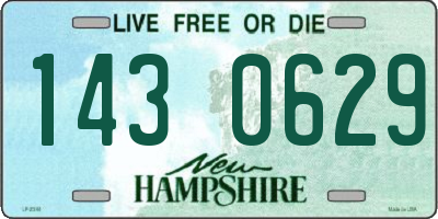 NH license plate 1430629