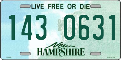 NH license plate 1430631