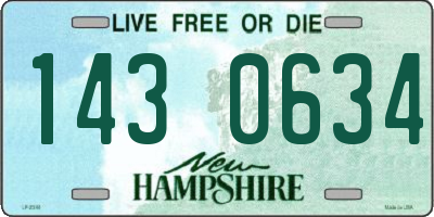 NH license plate 1430634