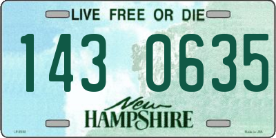 NH license plate 1430635