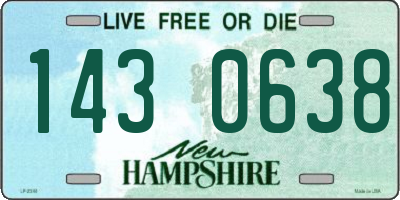 NH license plate 1430638