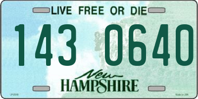 NH license plate 1430640