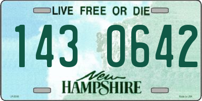 NH license plate 1430642
