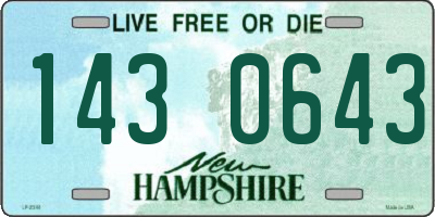 NH license plate 1430643