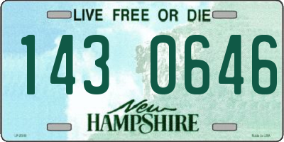 NH license plate 1430646