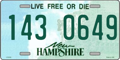 NH license plate 1430649
