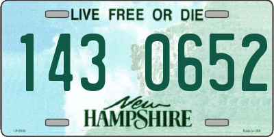 NH license plate 1430652