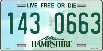 NH license plate 1430663