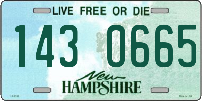 NH license plate 1430665