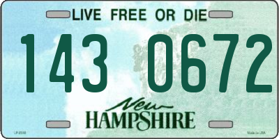 NH license plate 1430672