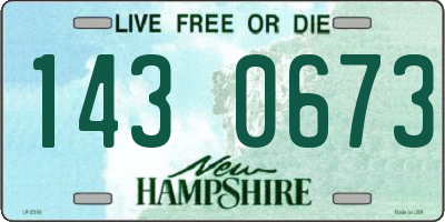 NH license plate 1430673