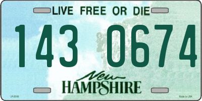 NH license plate 1430674