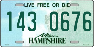 NH license plate 1430676
