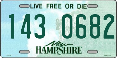 NH license plate 1430682