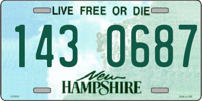 NH license plate 1430687