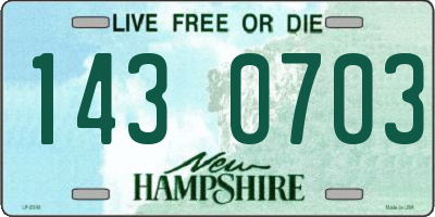 NH license plate 1430703