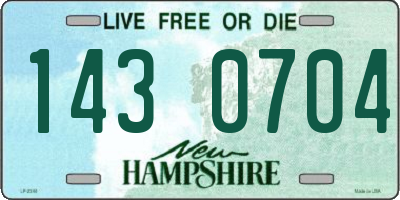 NH license plate 1430704