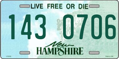 NH license plate 1430706