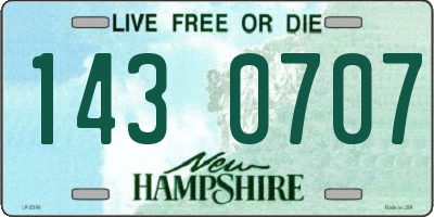 NH license plate 1430707