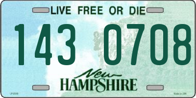 NH license plate 1430708