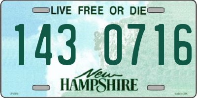 NH license plate 1430716