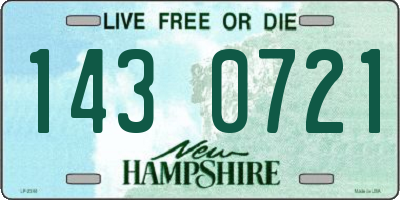 NH license plate 1430721