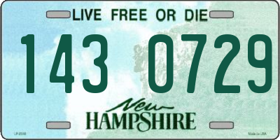 NH license plate 1430729
