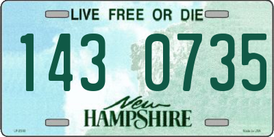 NH license plate 1430735