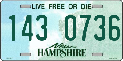 NH license plate 1430736
