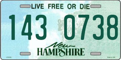 NH license plate 1430738